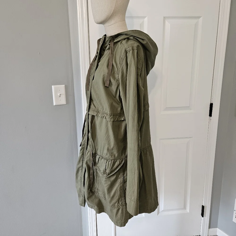 GAP Olive Utility Hooded Jacket